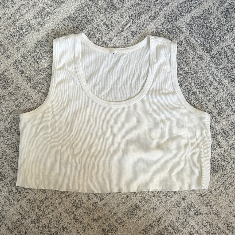 Elwood Ultrcropped White Tank